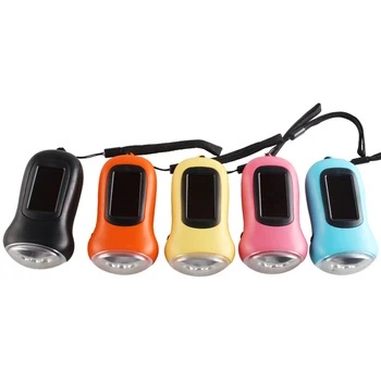 

Portable LED Hand Crank Dynamo Flashlight Torch Outdoor Camping Mountaineering solar Night light