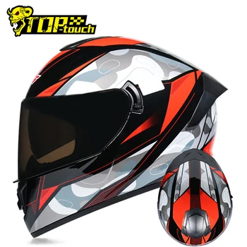 

LVS New Motorcycle Helmet Casco Moto Full Face Motocross Riding Racing Helmet Off Road Capacete Moto Double Lens DOT Approved