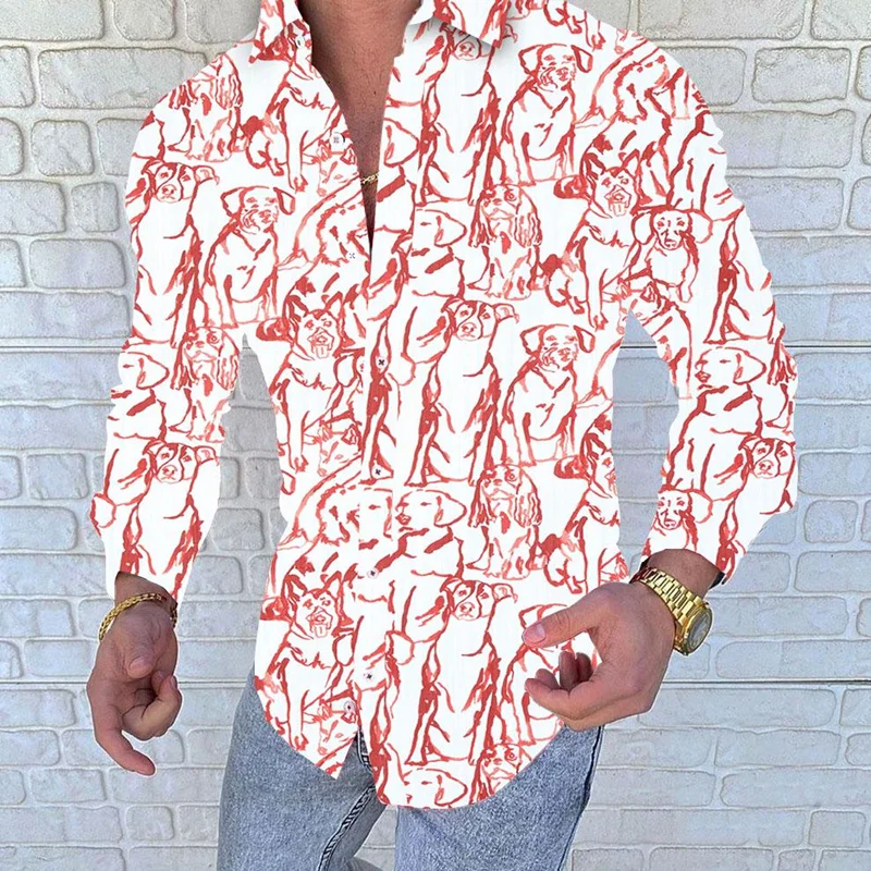 Casual Men Slim Fit Print Party Club Shirt Luxury Brand Printed Shirt 2021 Spring and Autumn Men Fashion Trend Long Sleeve Shirt Casual Men Slim Fit Print Party Club Shirt Luxury Brand Printed Shirt 2021 Spring and Autumn Men Fashion Trend Long Sleeve Shirt