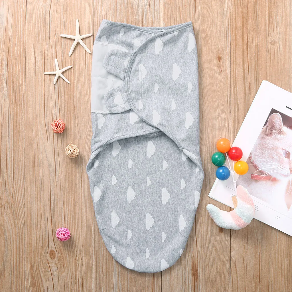 Мягкая пеленка для новорожденных; пеленка в полоску со звездами для малышей; Пеленка из органического хлопка для маленьких девочек; тюрбан; спальный мешок