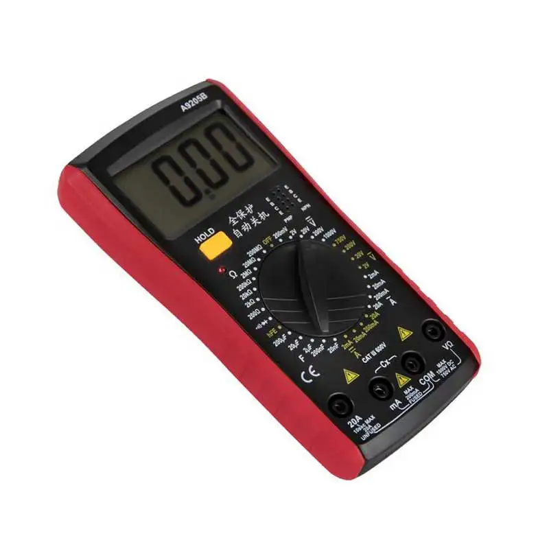 DM9205A 1999 отсчетов мультиметр AC DC Цифровой мультиметр профессиональный тестер емкостный вольтметр цифровой ЖК-дисплей