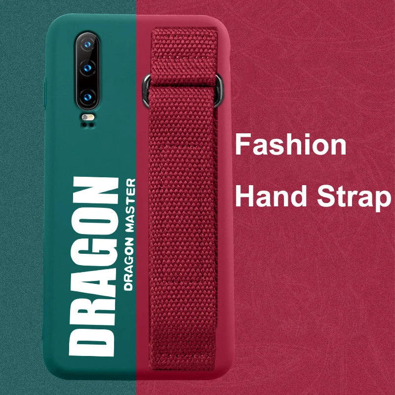 Ручной ремешок чехол для huawei Коврики 30 20 P30 Pro Honor 20 V20 9X9 P20 Lite Nova 3e 3i 4e 4 5 5i 5T мягкий матовый Силиконовый чехол Funda