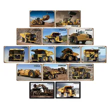 Сверхмощный грузовик винтажные металлические знаки автомобиля плакат гаража украшения стены Искусство Живопись Паб Бар Клуб декоративные 20x30 см