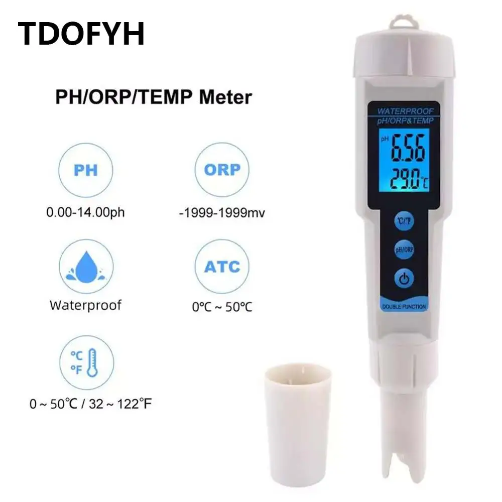 TDOFYH ORP метр 3 в 1 pH TEMP тестер с подсветкой мультипараметрический цифровой