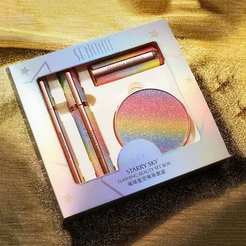 

Starry Sky Makeup Set Box Even Skin Tone Concealer Repairing Isolation Facial Makeup 4Pcs/set