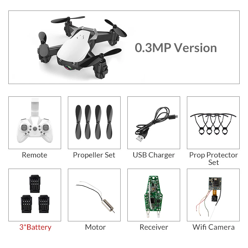 White with camera 3B Eachine E61/E61HW дистанционное управление мини WiFi FPV RC Дрон Квадрокоптер RTF с HD камерой режим удержания высоты - Цвет: White with camera 3B