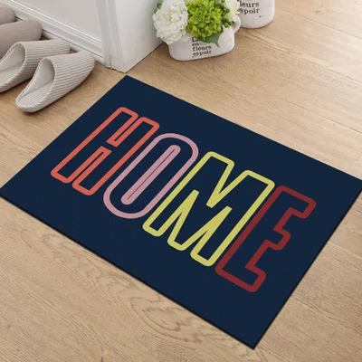 Home B Домашний коврик с буквенным принтом, коврик для комнаты, коврики для дома, Противоскользящий коврик для входной двери, маслостойкий ковер для кухни - Цвет: Home B