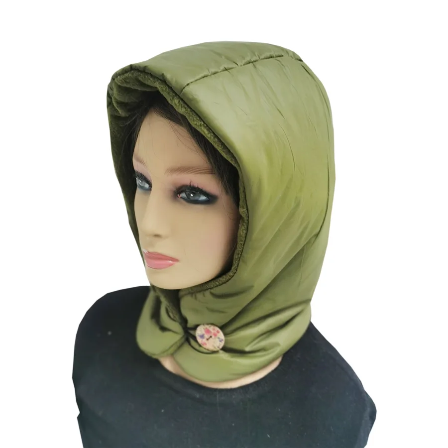 Winter Hat Fashion Ultralight Outdoor Down hat women Waterproof light winter Puff Neck warm Windproof Hood Ear Covering cap