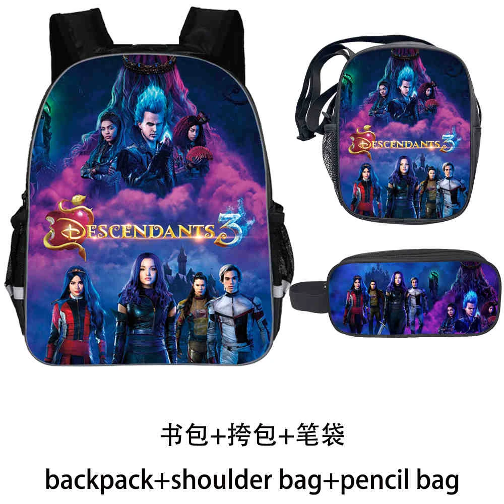 mochila de los descendientes 3 para niños y Bolsa personalizada, estudiantes|Mochilas| - AliExpress