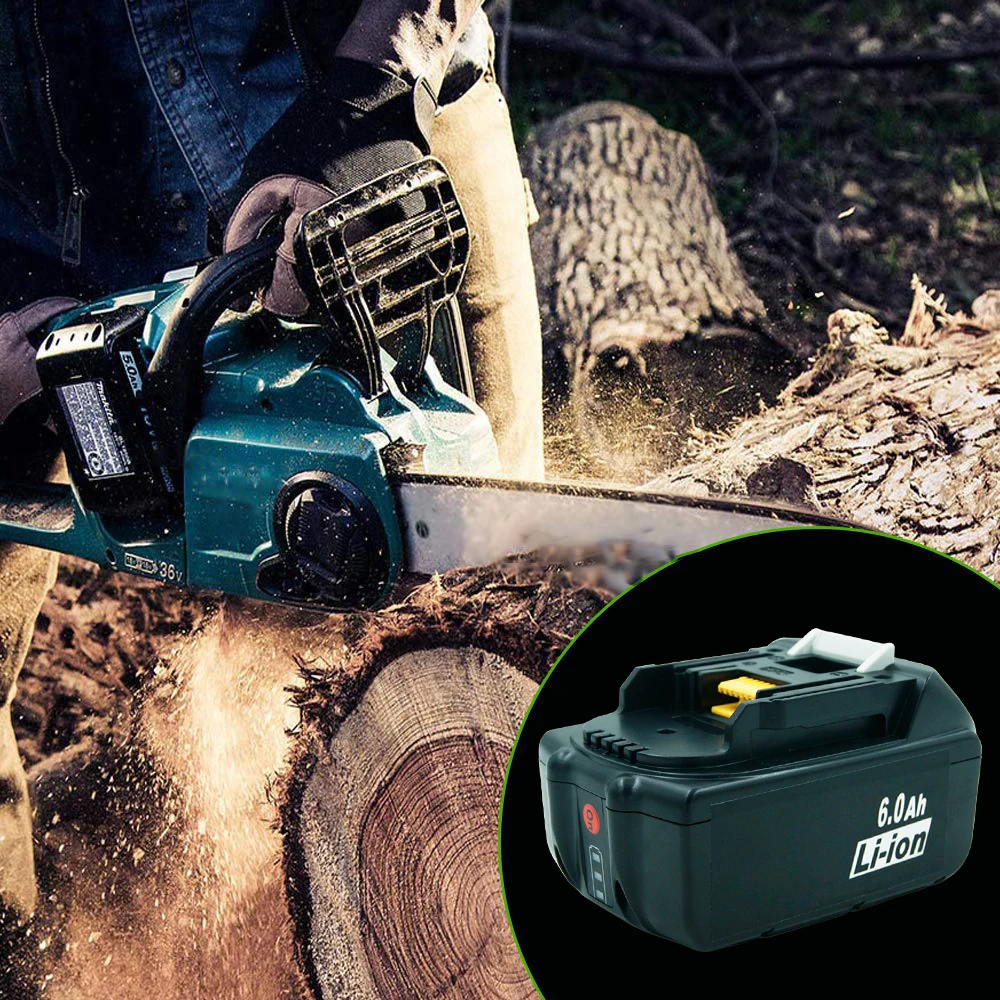 2 шт BL1860 18V 6000 мА/ч, Перезаряжаемые Li-Ion Батарея для Makita Мощность инструменты 194309-1 BL1815 BL1830 BL1840 LXT400 светодиодный светильник