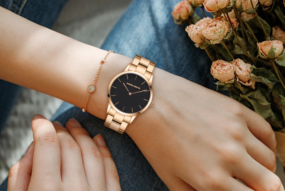 2021 NEW Japan Quartz Pearl Oyster Jade Stone White Shell Waterproof Ladies Full Stainless Steel Classic Wrist Watches for Women