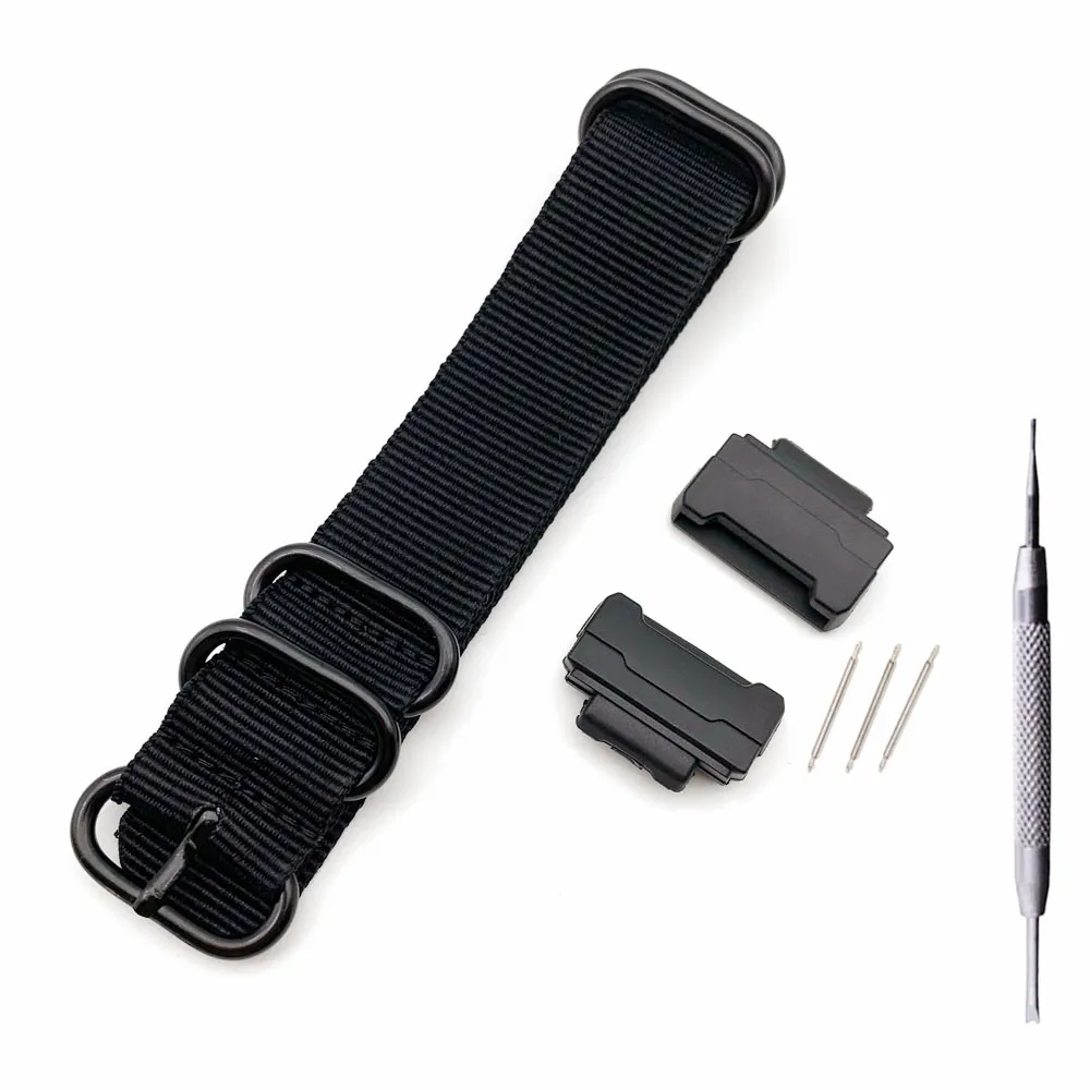 

Watchband terminals Replacement for casio DW-56006900 GA-110 GW-M5610 series Nylon watch strap+Plastic interface watch band 16mm