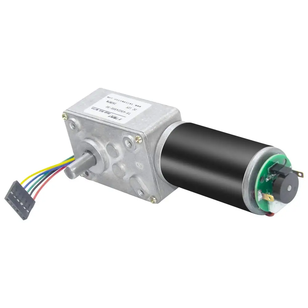 

40GZ495 DC Turbo Worm Gear Motor With Encoder 12V 8-470RPM Reversible with Encoder & Cable for Robot Toys Intelligence Appliance