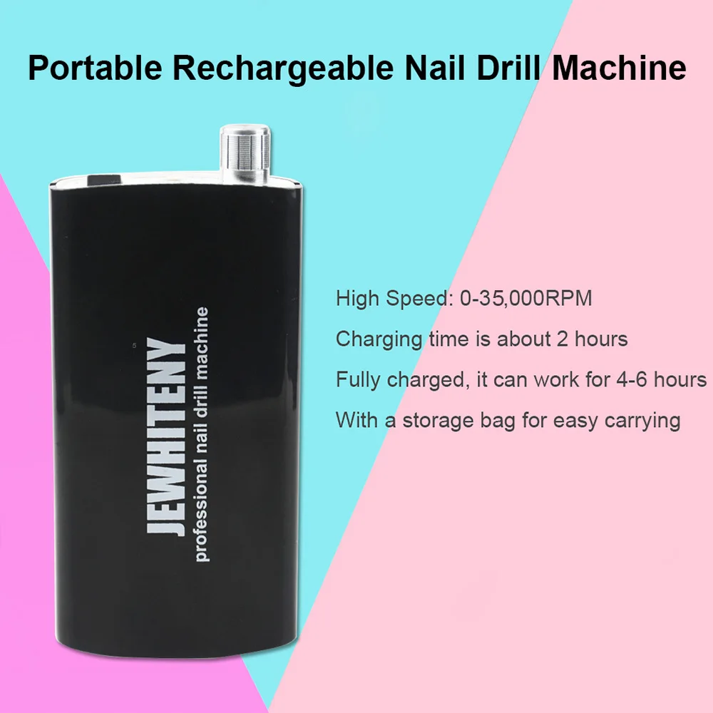 Price Portable Rechargeable Nail Drill Machine 36W 35000RPM Manicure Machine Electric Nail File Nail Art Tools Set for Nail Drill bits