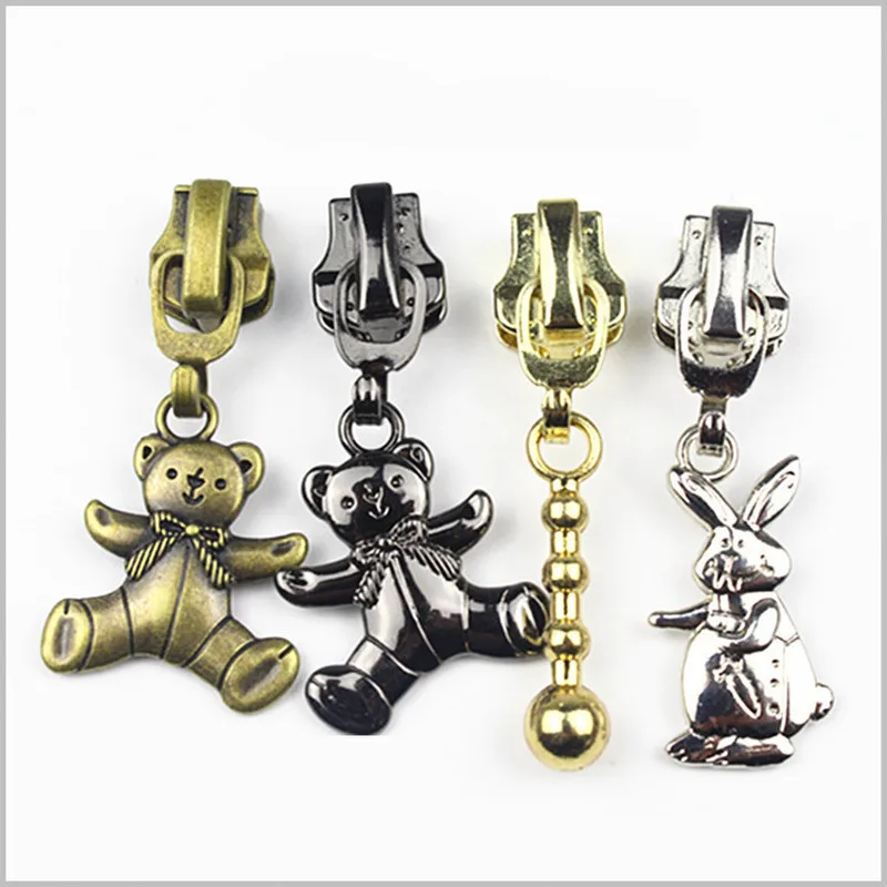 Металлический съемник слайдер на молнии 2 шт. подвеска головка для металла