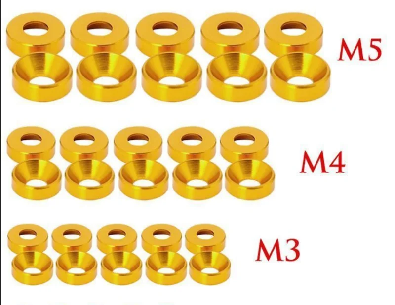 Anodized Aluminum Alloy Countersunk Head Bolt Washers