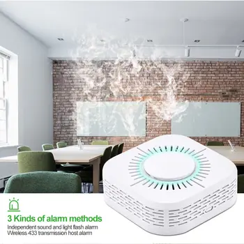 

433MHz Wireless Smoke Detector Fire Security Alarm Protection Smart Sensor for Smart Home Automation Works with RF Bridge