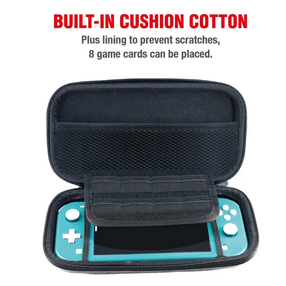 Switch Lite Ткань Оксфорд EVA компрессионная защита Жесткая Сумка с мезонином, хранящаяся с кассетной веревкой шляпа набор игр сумки для хранения