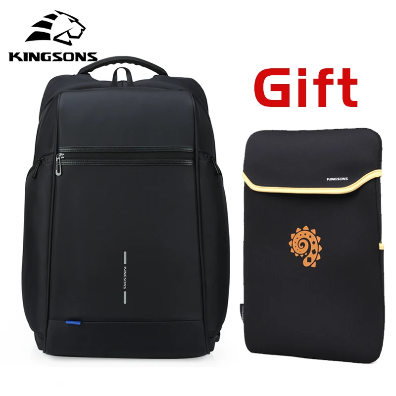 Скидка Мужской рюкзак Kingsons, подходит для ноутбука 15, 17 дюймов, USB, для подзарядки, многослойная, космическая, дорожная, мужская сумка, анти вор, Mochila