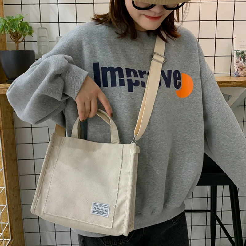 

Litthing Fashion Messenger Bags for Women 2020 Women Patch Letters Canvas Handbags Female Students School Casual Shoulder Bags