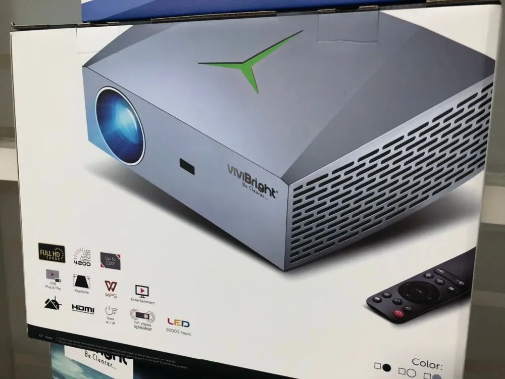 VIVIBRIGHT F40 светодиодный проектор F40UP WiFi Android 1080P видео игровой проектор для домашнего кинотеатра 4200 люмен 1920x1080