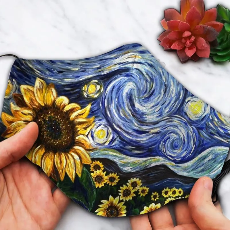 

Sunflower Fabric Face Mask 3D printed masks Halloween party masks Unisex Adult child size Fun role playing masks 05