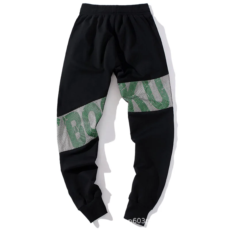 

2019 Autumn And Winter Cotton Elastic English Printed Sequin Heterochromatic Popular Brand INS Elastic Waistband Workwear Casual