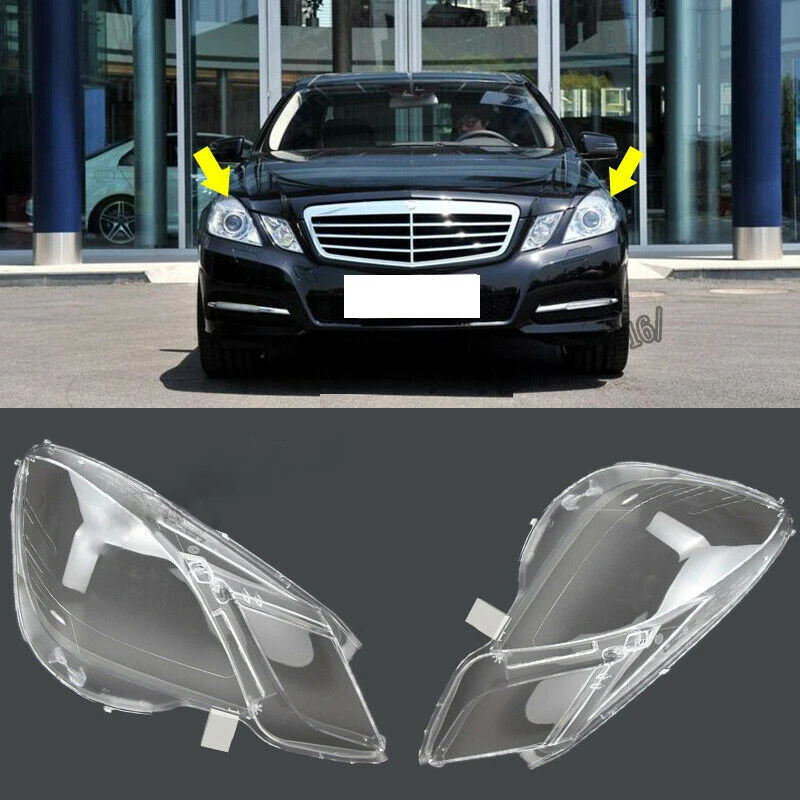 

For Mercedes-Benz w212 2009-2014 E200 E260 Car Front headlights transparent shell lamp masks headlights glass mask lamp cover