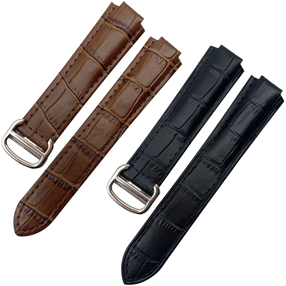 18*9 18*11 20*12mm Leather Strap Watch Band Blue Balloon Wrist Watch Replacement Strap +Folding Buckle+Tools for Cartier Watch