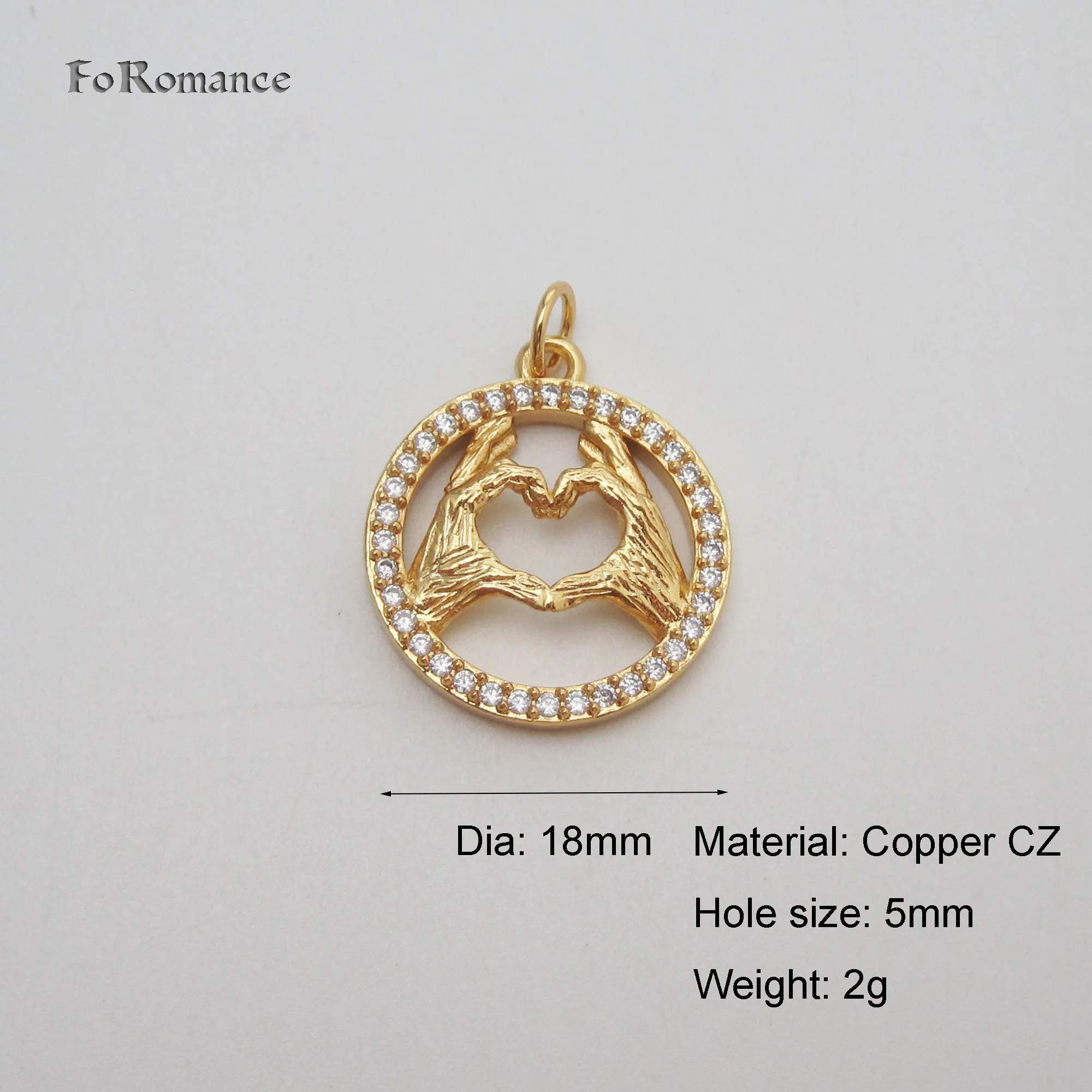 Gesture Pendant Charms for Jewelry Making Bulk Gold Color Charm Pendant Diy  Designer Charms for Earring Necklace Bracelet Copper
