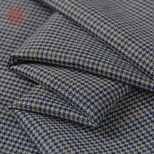 Нейтральный Винтажный стиль гусиная лапка темно-синяя тонкая шерстяная ткань для осенне-зимнего костюма брюки tissu de laine tessuto di lana SP5815