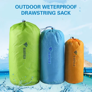 

3pcs 15D Nylon Bag Ultralight Outdoor Drawstring Bag Climbing Hiking Reusable Tent Peg Pouch Home Camping Travel Storage Pack