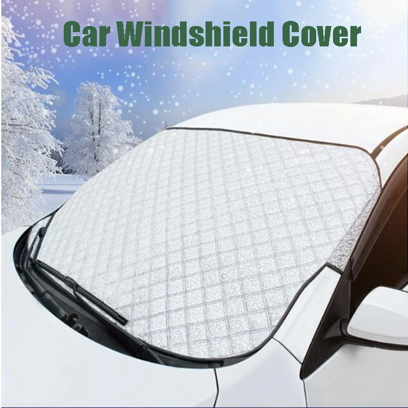 

UV Sun Shade Cover Winter Car Windshield Snow Cover Snow Dust Leaf Protection 145*92CM Waterproof For Car Van SUV Bus RV Camper