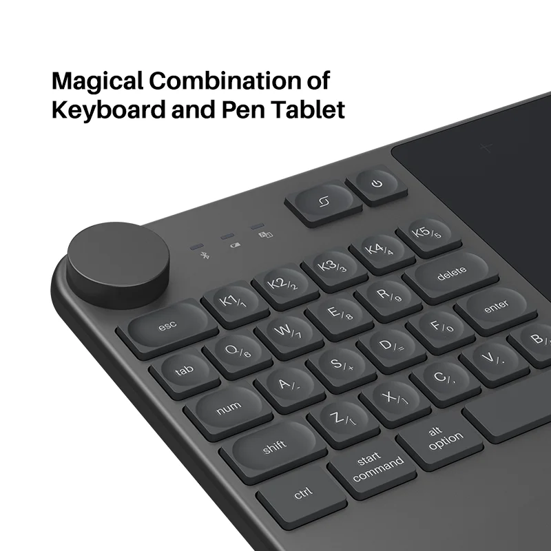 Huion Kd200 Inspiroy Keydial Caneta Desenho Tablet Bluetooth sem Fio Gráficos Comprimidos 23 Imprensa Chave Padrão Teclado 8192 Níveis Tablets digitais - Imagem 4