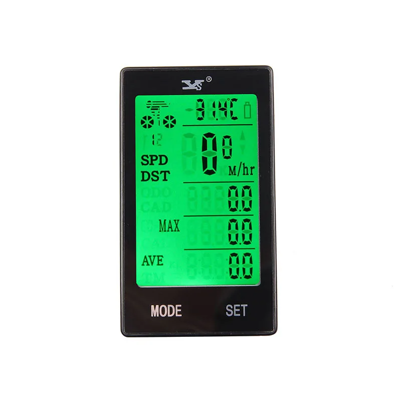 Bicycle Code Table Chinese English Has Wireless Speedometer Large Screen 2.4 Inch Luminous Waterproof Odometer