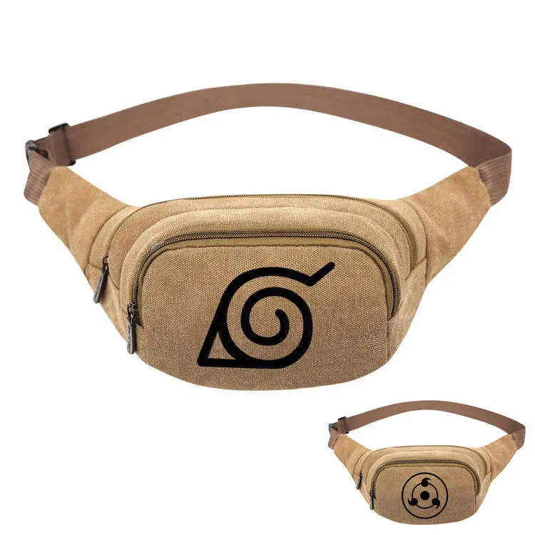 Мужская холщовая поясная сумка NARUTO Hokage Сумка для кемпинга походов прогулок бега