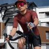 Santic Men's Cycling Short Sleeve Summer MTB Bike Shirts Quick Dry Breathable Mesh Full Zipper Jersey Cycle Clothing Asian Size 5