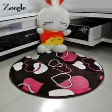 Zeegle удобный бархатный круглый ковер для гостиной, коврик для детской спальни, мягкие детские коврики для ползания, детские игровые коврики