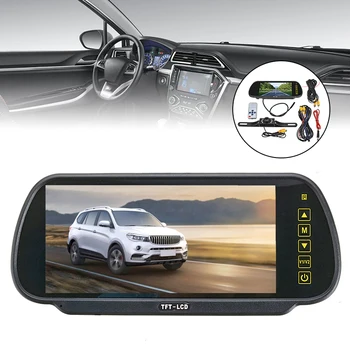 

For Car Electronics Parts 1pc 7" Display Monitor Car Reversing Parking Rear View Camera Kit Waterproof Design Mayitr