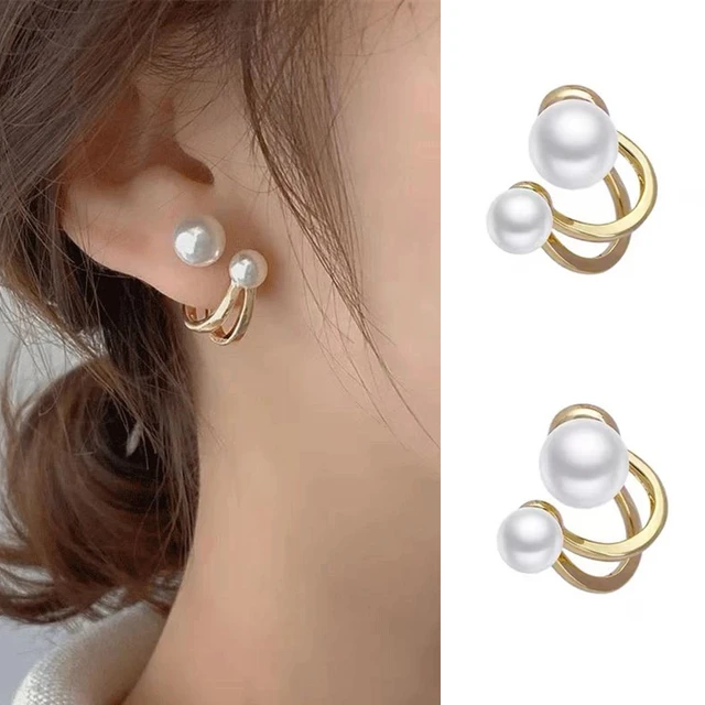 LATS – boucles d'oreilles rétro légères de luxe en perles pour femme, boucles  d'oreilles de tempérament Simple coréen, accessoires de bijoux de mode -  AliExpress