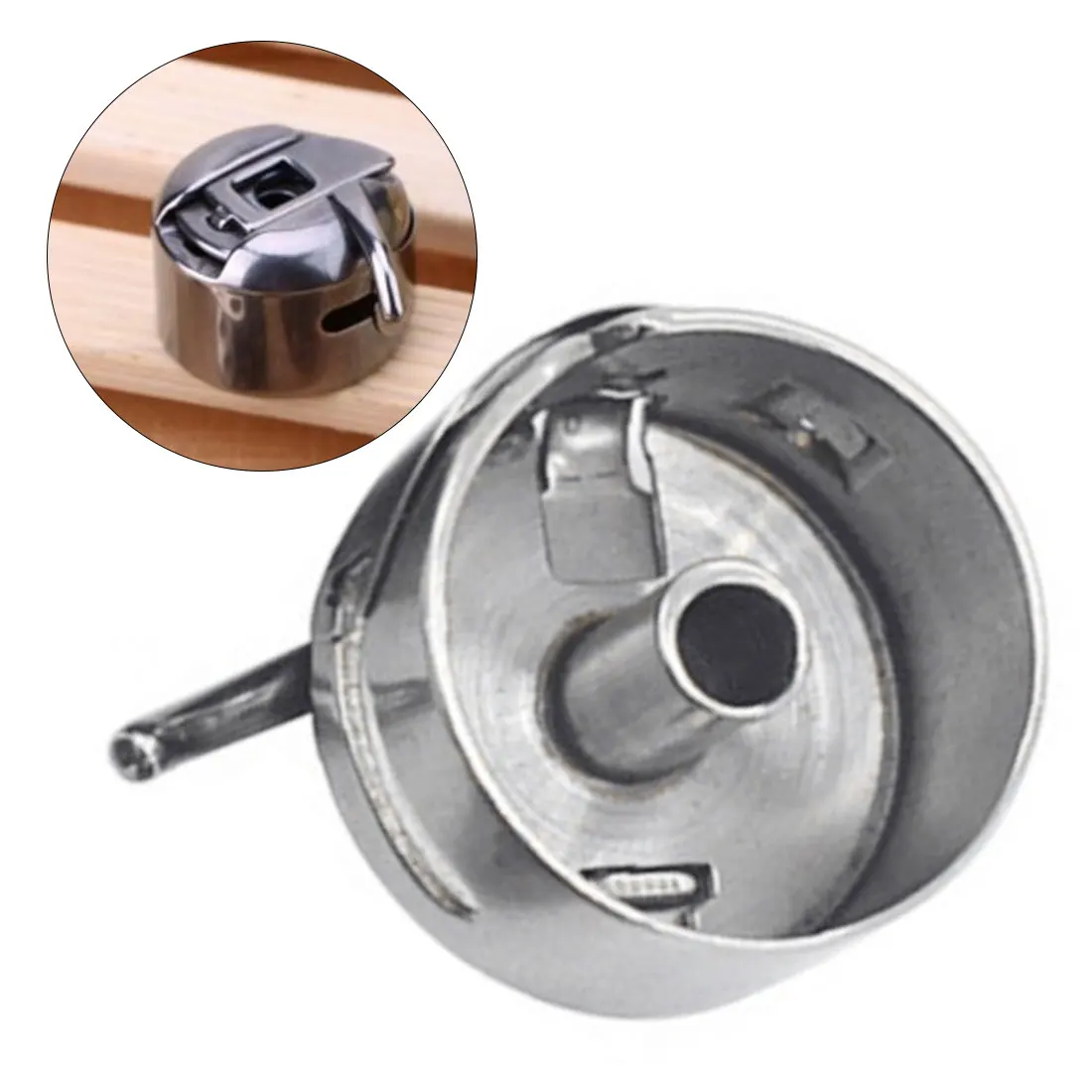 

1pcs Sewing Machine Accessorries Metal Bobbin Spool Fits Most Brand Silver Metal Sewing Machine Bobbin Case