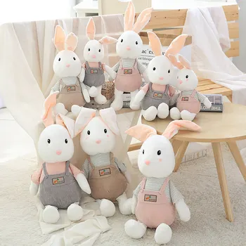 

Cartoon Cute Baby Doll Rabbit Doll Pluah Toys Fresh Strap Rabbit Plush Toy Birthday Gift Short Plush Unisex Toys for Children