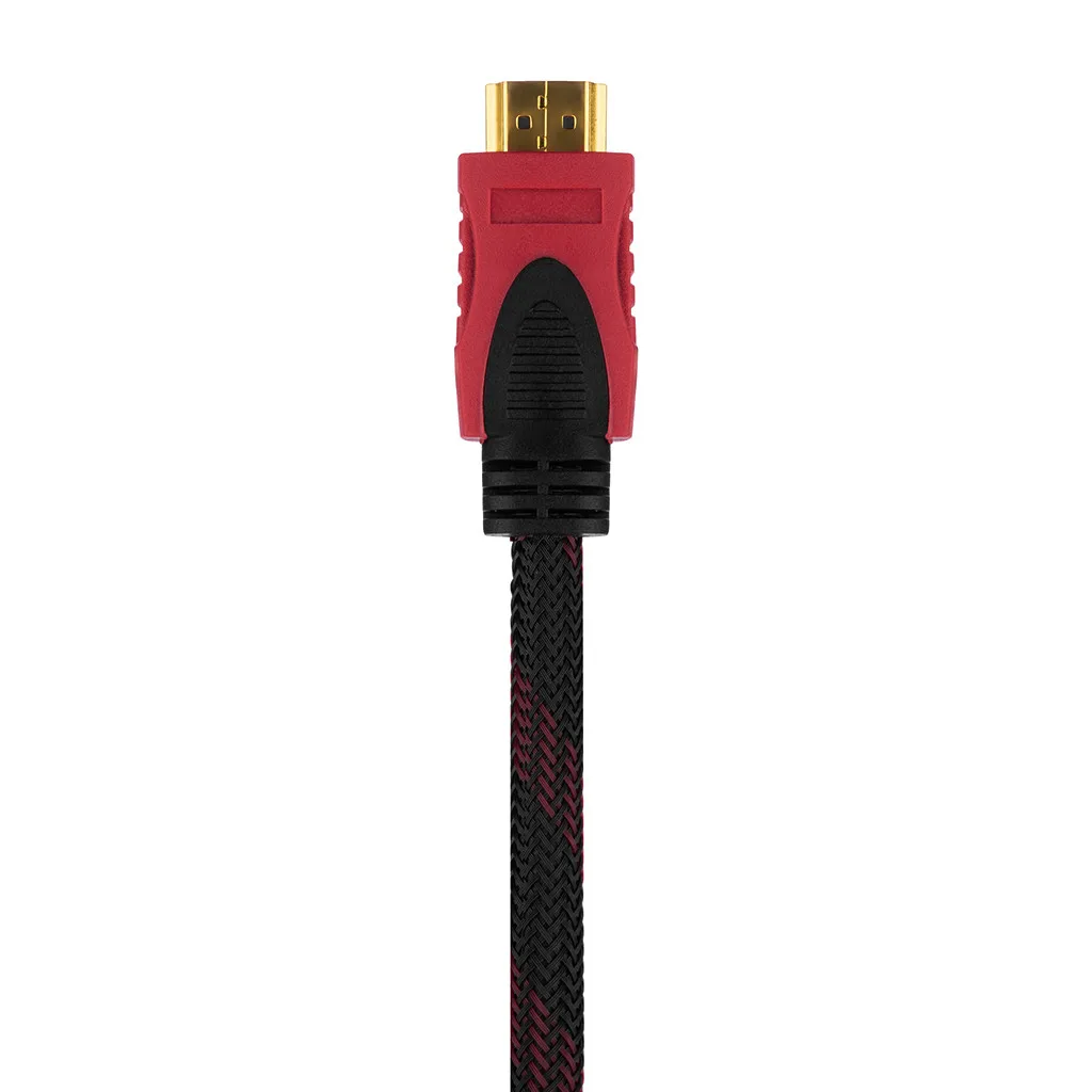 1,4 V Высокоскоростной 1080 a HDMI видео аудио плоский кабель HD tv красный черный сетчатый HDMI алюминиевый Мужской кабель Поддержка full P 3D ultra HD Y10
