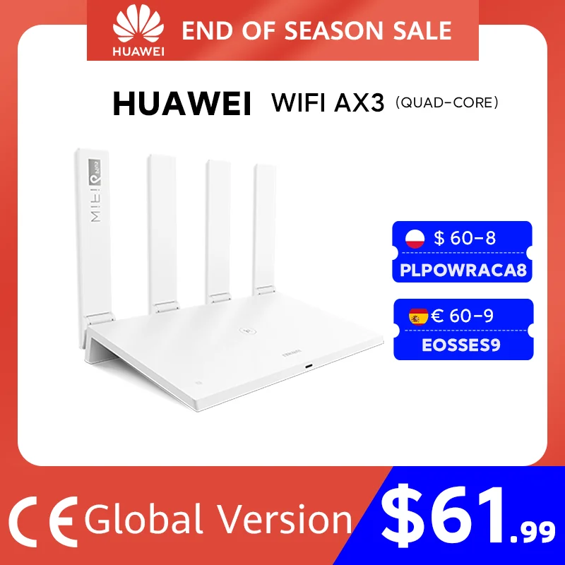 Глобальная версия Huawei маршрутизатор AX3 Wi-Fi 6 Плюс 2 4 ГГц и 5 двухъядерный процессор
