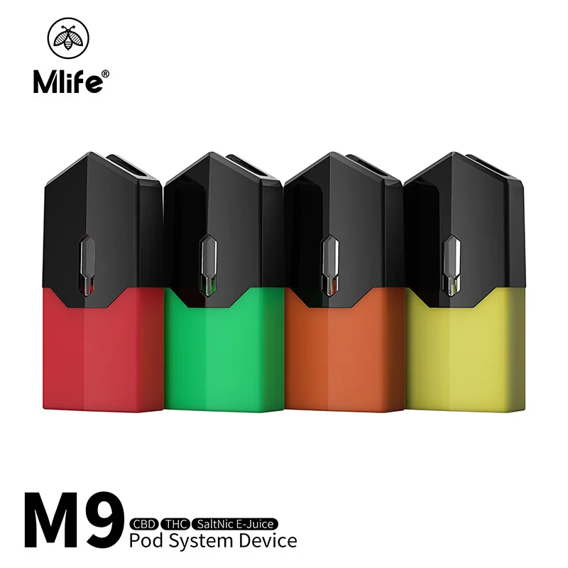 Оригинальные Mlife M9 Pod System Device 1 0 мл CBD SaltNic E juice керамический атомайзер электронная