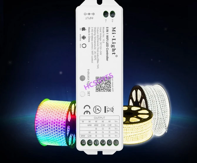Milight YB1 9 Вт RGB + CCT Светодиодный прожектор Blub YT1/YL1S/YL2S/YL1 DC5V USB пульт дистанционного