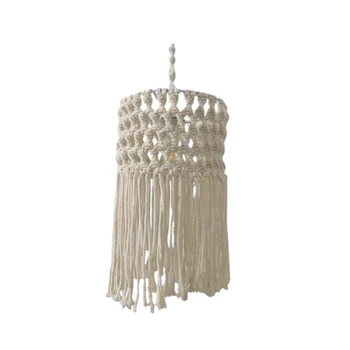 

Hand-Woven Lampshade Chandelier Warm White Bedroom Decorative Lamp Tapestry Wall Hanging
