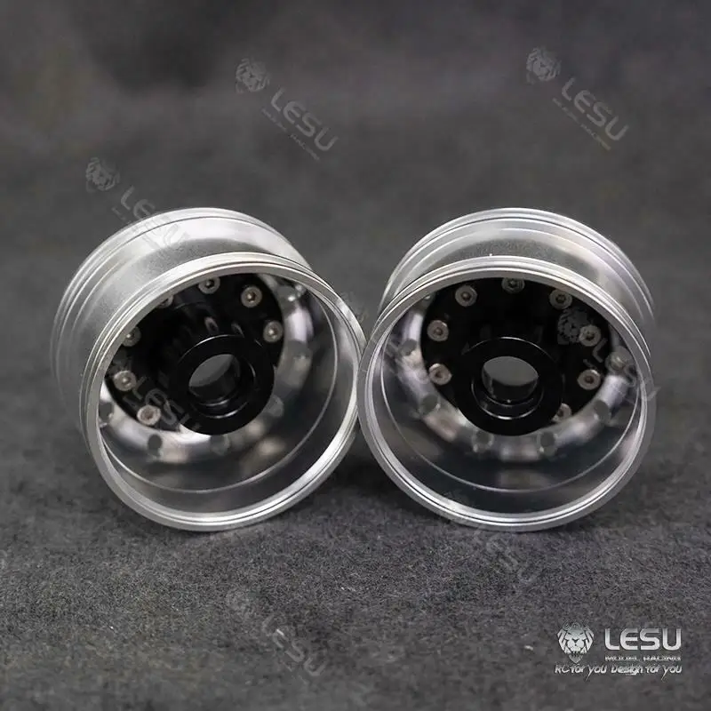 Metal Front Rear Wheel Hubs 10 Spoke For Tamiya LESU Tractor Dump Truck 1:14 RC