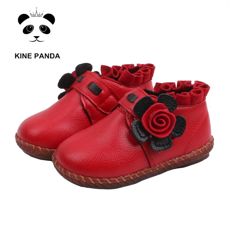KINE PANDA/ботинки для маленьких девочек на раннюю зиму; От 1 до 5 лет детские ботинки для детского сада; Детские теплые ботинки; ботильоны