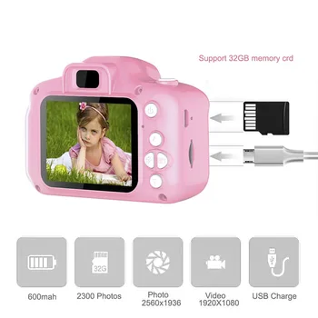 

Mini Digital Children Camera Toys 2 Inch HD Screen USB Chargable Gift for Kids NC99
